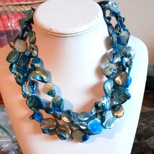 Heavenly Egyptian Blue 2 strand necklace fabulousl